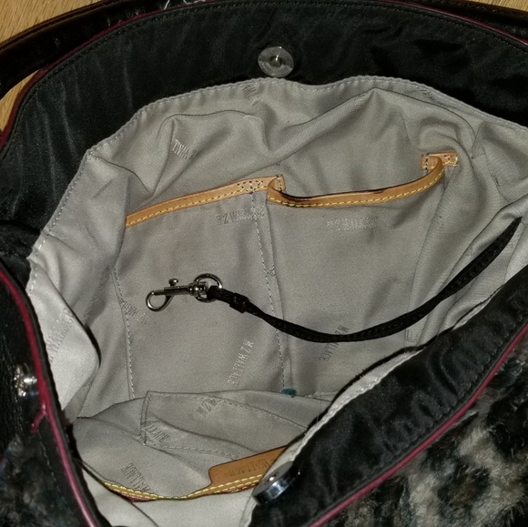 MZ Wallace Black Leopard Print Leather Bag - Picture 3 of 9